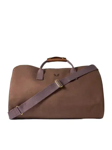 Bennett Winch Logo-Embroidered Leather-Trimmed Cotton-Twill Suit Carrier and Holdall - Men | Thumbnail 1