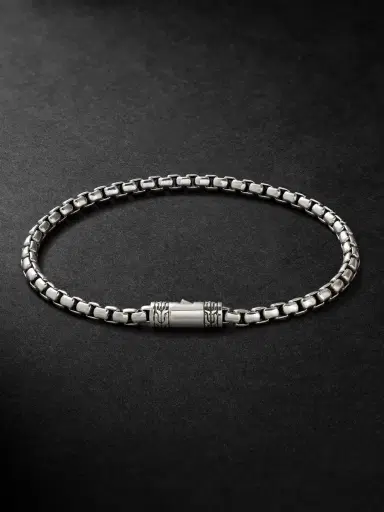 John Hardy Sterling Silver Box Chain Bracelet - Men | Thumbnail 3