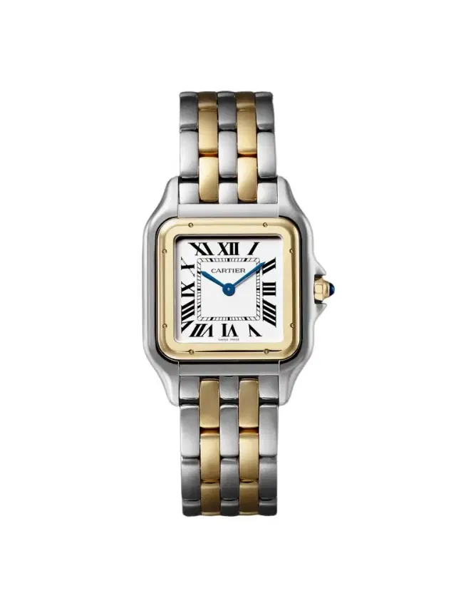Cartier Panthère de  Large 18-Karat Gold and Stainless Steel Watch, Ref. W2PN0016 - Men