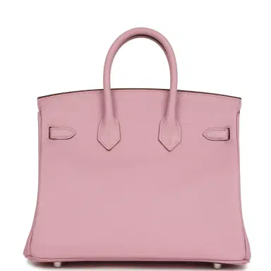 HERMÈS Hermes Birkin 25 Mauve Sylvestre Swift Palladium Hardware | Thumbnail 4 HERMÈS Hermes Birkin 25 Mauve Sylvestre Swift Palladium Hardware | Thumbnail 4