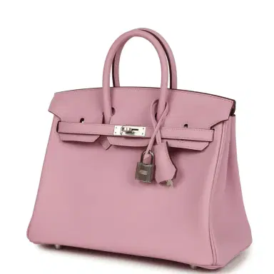 HERMÈS Hermes Birkin 25 Mauve Sylvestre Swift Palladium Hardware | Thumbnail 5 HERMÈS Hermes Birkin 25 Mauve Sylvestre Swift Palladium Hardware | Thumbnail 5
