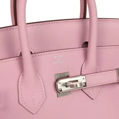 HERMÈS Hermes Birkin 25 Mauve Sylvestre Swift Palladium Hardware | Thumbnail 7 HERMÈS Hermes Birkin 25 Mauve Sylvestre Swift Palladium Hardware | Thumbnail 7