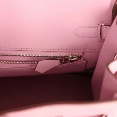 HERMÈS Hermes Birkin 25 Mauve Sylvestre Swift Palladium Hardware | Thumbnail 9 HERMÈS Hermes Birkin 25 Mauve Sylvestre Swift Palladium Hardware | Thumbnail 9