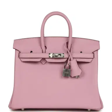 HERMÈS Hermes Birkin 25 Mauve Sylvestre Swift Palladium Hardware | Thumbnail 1 HERMÈS Hermes Birkin 25 Mauve Sylvestre Swift Palladium Hardware | Thumbnail 1