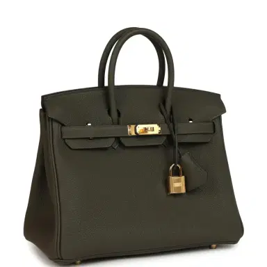 HERMÈS Hermes Birkin 25 Vert de Gris Togo Gold Hardware | Thumbnail 2