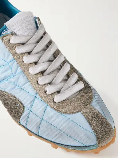 Maison Margiela Sprinter Leather And Brushed Suede-trimmed Shell Sneakers | Thumbnail 4