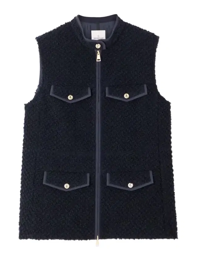 Moncler Fallavier Appliquéd Quilted Shell And Wool-bouclé Down Vest