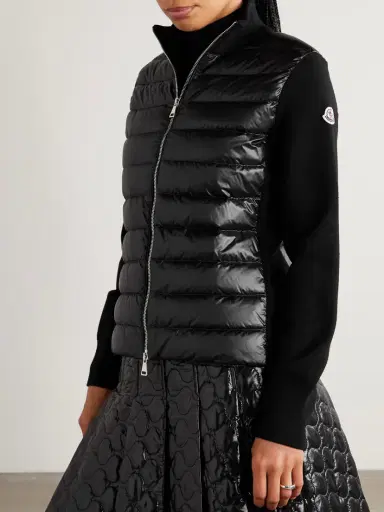 Moncler Wool And Quilted Shell Down Cardigan | Thumbnail 3