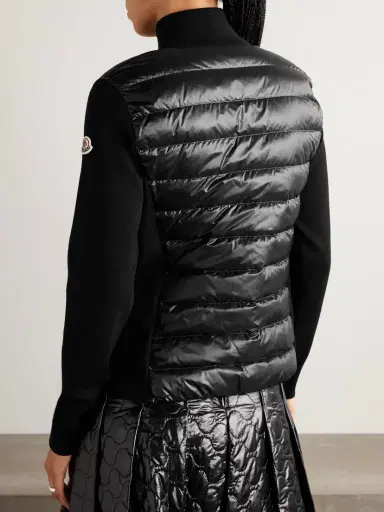 Moncler Wool And Quilted Shell Down Cardigan | Thumbnail 4
