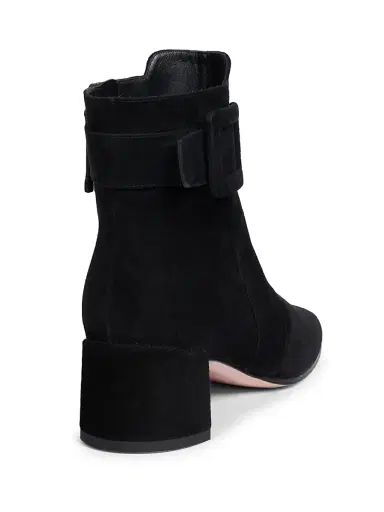 Roger Vivier Women's Tres Vivier Polly 45MM Suede Booties - Nero - Size 12 | Thumbnail 3 Roger Vivier Women's Tres Vivier Polly 45MM Suede Booties - Nero - Size 12 | Thumbnail 3