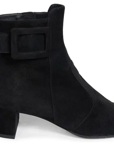 Roger Vivier Women's Tres Vivier Polly 45MM Suede Booties - Nero - Size 12 | Thumbnail 6 Roger Vivier Women's Tres Vivier Polly 45MM Suede Booties - Nero - Size 12 | Thumbnail 6