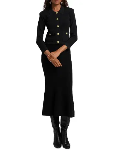 L'Agence Women's Osiris Rib-Knit Cardigan | Thumbnail 2 L'Agence Women's Osiris Rib-Knit Cardigan | Thumbnail 2