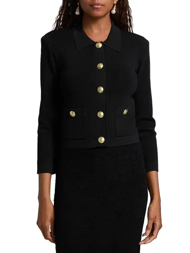 L'Agence Women's Osiris Rib-Knit Cardigan | Thumbnail 3 L'Agence Women's Osiris Rib-Knit Cardigan | Thumbnail 3