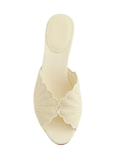 Reformation Women's Waldena 50MM Block-Heel Sandals - Cream Puff Taffeta - Size 5 | Thumbnail 2 Reformation Women's Waldena 50MM Block-Heel Sandals - Cream Puff Taffeta - Size 5 | Thumbnail 2
