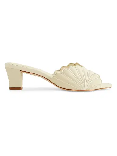 Reformation Women's Waldena 50MM Block-Heel Sandals - Cream Puff Taffeta - Size 5 | Thumbnail 1 Reformation Women's Waldena 50MM Block-Heel Sandals - Cream Puff Taffeta - Size 5 | Thumbnail 1