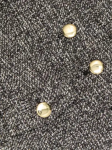 Toccin Women's Georgia Tweed Button-Front Top - Charcoal Multi | Thumbnail 7