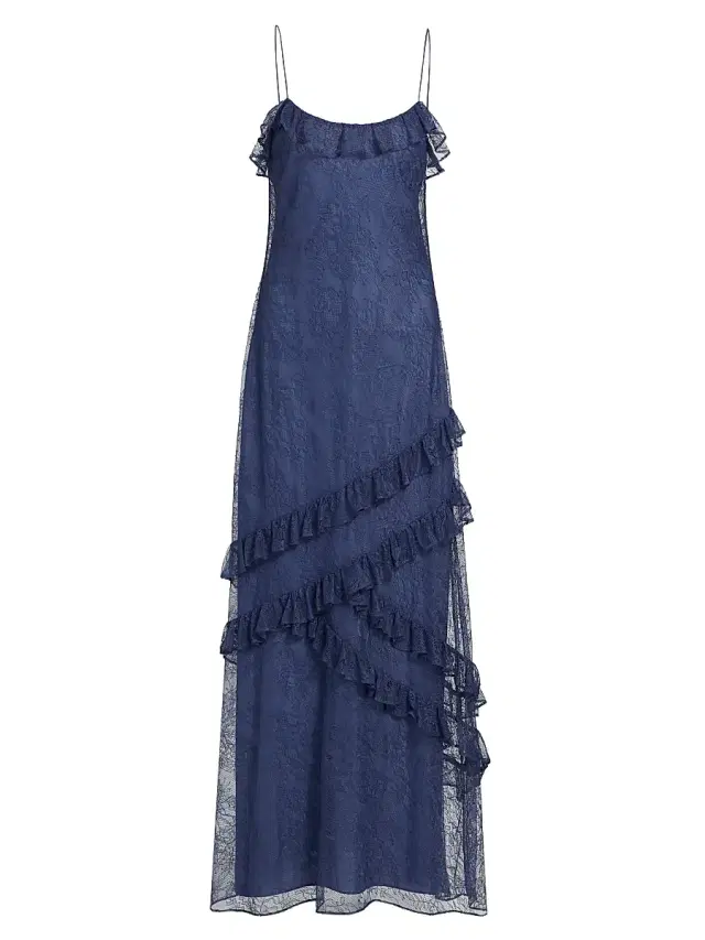 Cami NYC Women's Elouisa Ruffled Lace Gown - Harbour