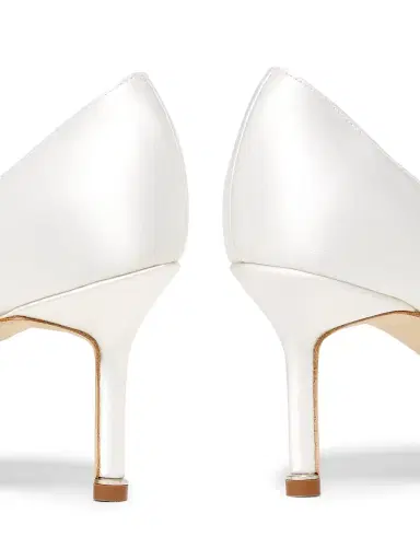 Manolo Blahnik Women's Hangisi 70MM Silk Pumps - Cream - Size 9.5 | Thumbnail 6