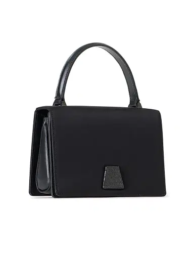 Akris Women's Alice Crystal-Embellished Silk Top Handle Bag - Black | Thumbnail 2 Akris Women's Alice Crystal-Embellished Silk Top Handle Bag - Black | Thumbnail 2