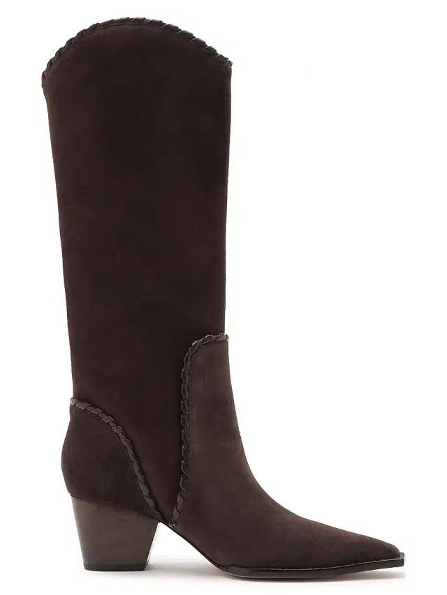 Women's Victoria Saddle 60MM Suede Boots - Dark Brown