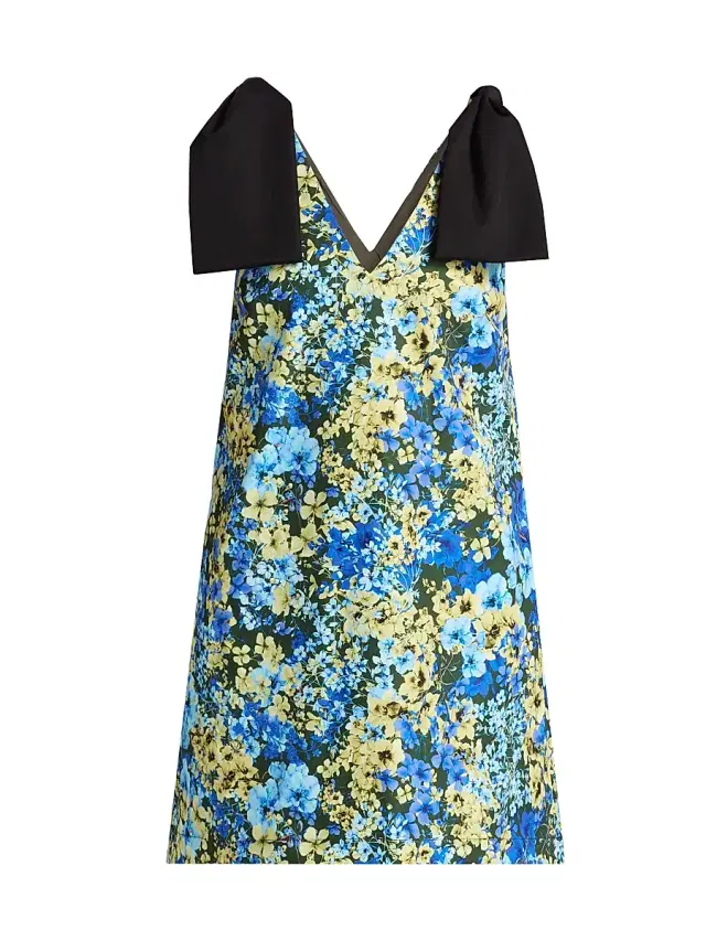 Kika Vargas Women's Frances Floral Sleeveless Shift Minidress - Olive