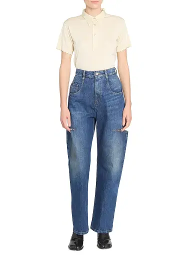 Maison Margiela Women's Side Slash 5-Pocket Jeans - Washed Indigo - Size 2 | Thumbnail 2 Maison Margiela Women's Side Slash 5-Pocket Jeans - Washed Indigo - Size 2 | Thumbnail 2