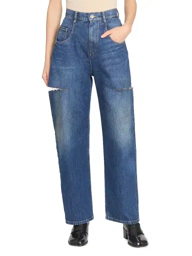 Maison Margiela Women's Side Slash 5-Pocket Jeans - Washed Indigo - Size 2 | Thumbnail 3 Maison Margiela Women's Side Slash 5-Pocket Jeans - Washed Indigo - Size 2 | Thumbnail 3