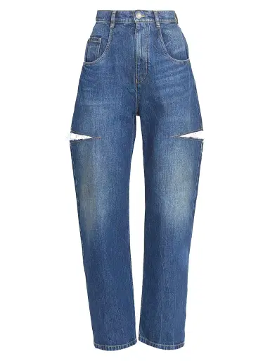 Maison Margiela Women's Side Slash 5-Pocket Jeans - Washed Indigo - Size 2 | Thumbnail 1 Maison Margiela Women's Side Slash 5-Pocket Jeans - Washed Indigo - Size 2 | Thumbnail 1