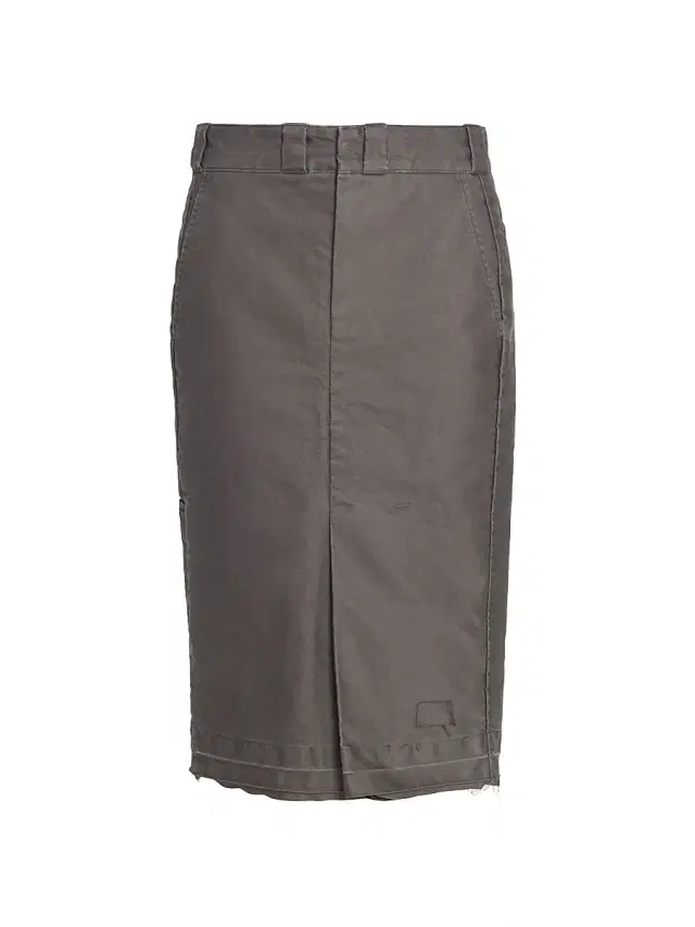 Maison Margiela Women's Deconstructed Cotton Molskine Pencil Skirt - Carbon