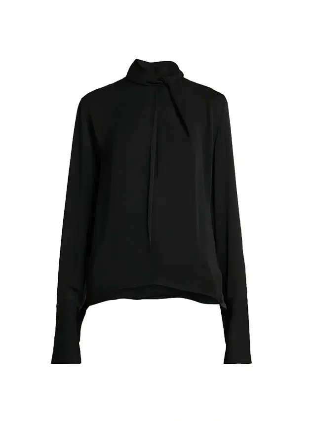 TOM FORD Women's Silk-Georgette Tieneck Blouse - Black