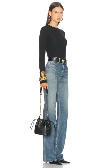Saint Laurent Small Cassandre Quilted Bucket Bag | Thumbnail 2