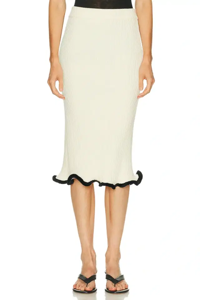 Jil Sander Velvet Frill Skirt