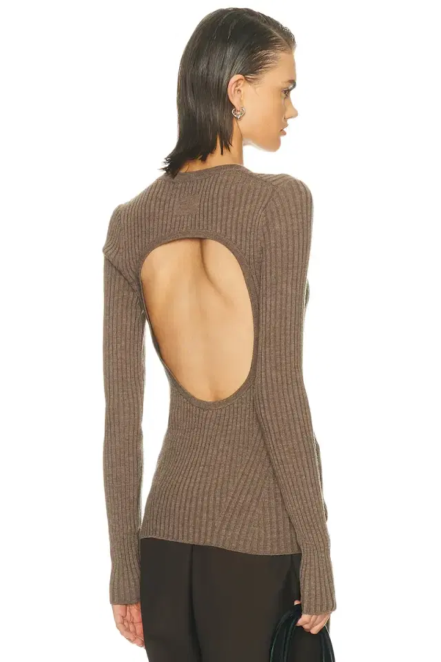 Helmut Lang Open Back Ribbed Top
