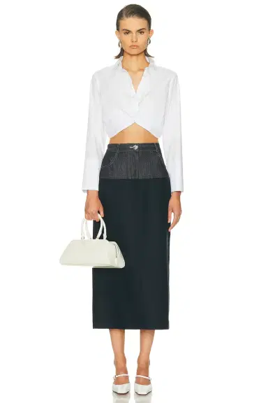 Matthew Bruch Denim Combo Midi Skirt | Thumbnail 5 Matthew Bruch Denim Combo Midi Skirt | Thumbnail 5
