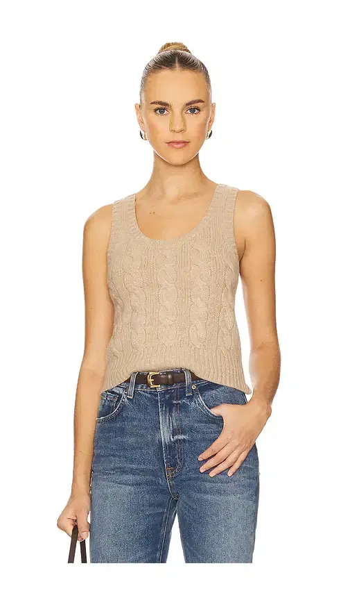 Polo Ralph Lauren Cable Wool Cashmere Sleeveless Sweater