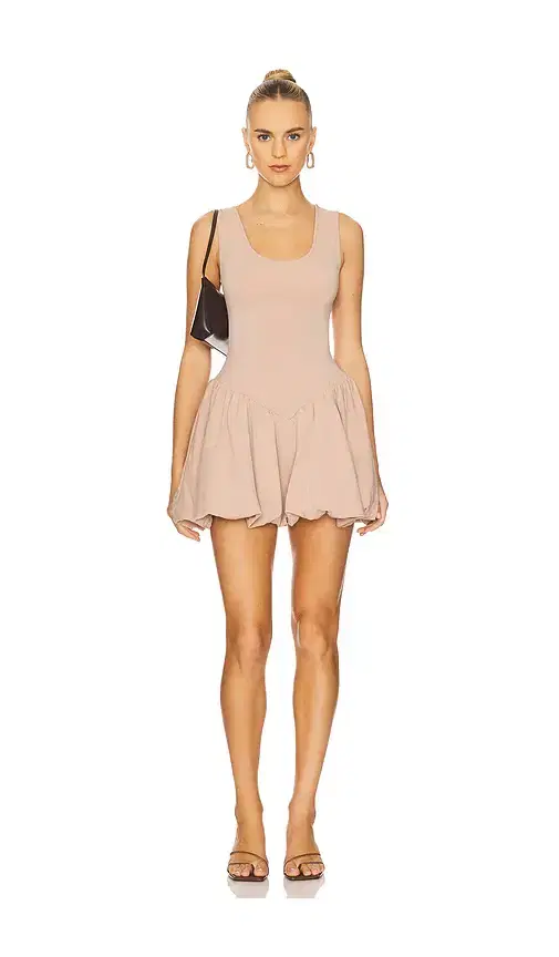 Deep V Bubble Dress