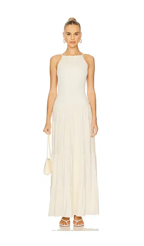 WeWoreWhat Smocked Drop Waist Maxi Dress