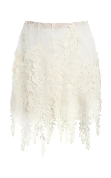 Oscar de la Renta Appliquéd Lace Mini Skirt | Thumbnail 7 Oscar de la Renta Appliquéd Lace Mini Skirt | Thumbnail 7