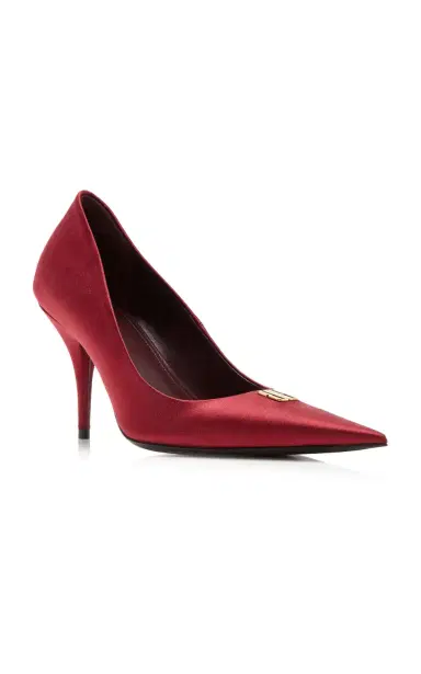 Balenciaga Avenue BB Satin Pumps | Thumbnail 3 Balenciaga Avenue BB Satin Pumps | Thumbnail 3