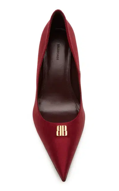 Balenciaga Avenue BB Satin Pumps | Thumbnail 5 Balenciaga Avenue BB Satin Pumps | Thumbnail 5