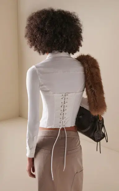 Balenciaga Ruched Stretch-Poplin Shirt | Thumbnail 4 Balenciaga Ruched Stretch-Poplin Shirt | Thumbnail 4