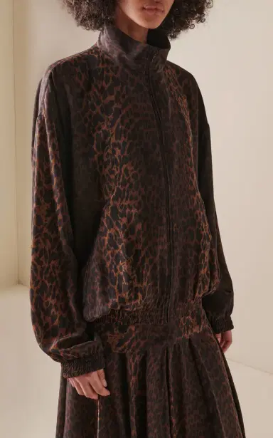 Balenciaga Tracksuit-Style Silk-Crepe Blouse | Thumbnail 2 Balenciaga Tracksuit-Style Silk-Crepe Blouse | Thumbnail 2