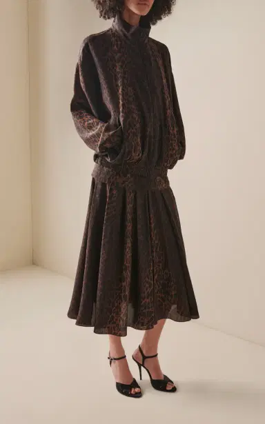 Balenciaga Tracksuit-Style Silk-Crepe Blouse | Thumbnail 3 Balenciaga Tracksuit-Style Silk-Crepe Blouse | Thumbnail 3