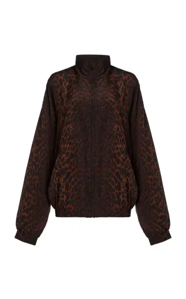 Balenciaga Tracksuit-Style Silk-Crepe Blouse | Thumbnail 1 Balenciaga Tracksuit-Style Silk-Crepe Blouse | Thumbnail 1