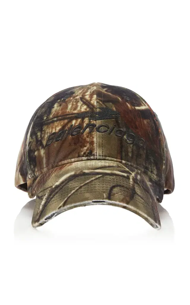 Balenciaga Logo-Embroidered Camouflage Cap