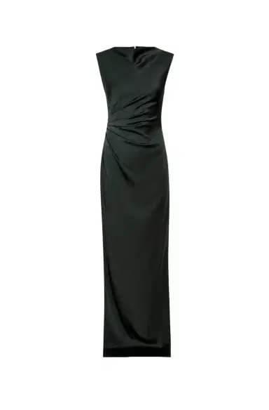 LAPOINTE Lightweight Satin Ruched Gown With Slit | Thumbnail 1