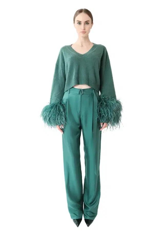LAPOINTE Silky Twill Belted Pant