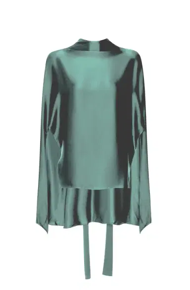 LAPOINTE Silky Twill Scarf Cape Top | Thumbnail 1