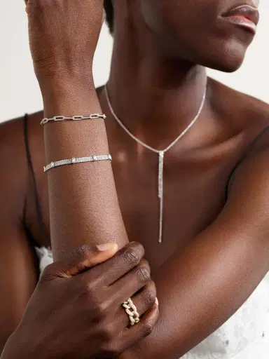 SHAY Triple Thread Ripple 18-karat White Gold Diamond Bracelet | Thumbnail 4 SHAY Triple Thread Ripple 18-karat White Gold Diamond Bracelet | Thumbnail 4
