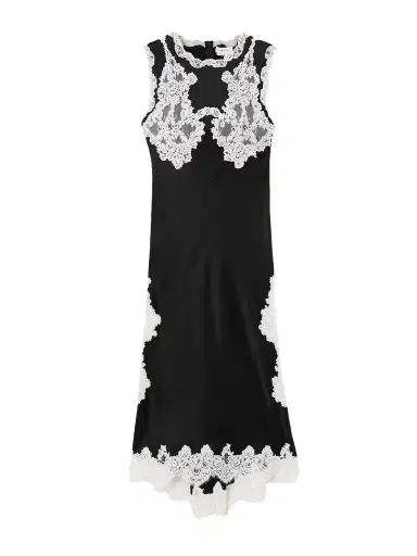 McQueen Lace-trimmed Satin Midi Dress | Thumbnail 1